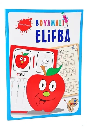 Çıkartmalı Boyamalı Elmalı Elifba