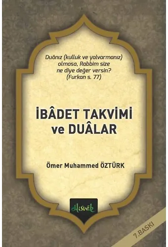 İbadet Takvimi Ve Dualar (Cep Boy)