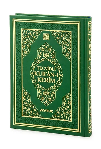 Tecvidli Kuranı Kerim  Termo Deri Rahle Boy Yeşil Renkli