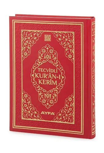 Tecvidli Kuranı Kerim Termo Deri Rahle Boy Kırmızı Renkli