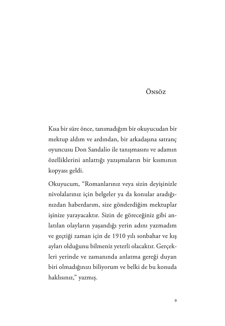 Satranç Ustası Don Sandalio'nun Romanı – Sayfa 1