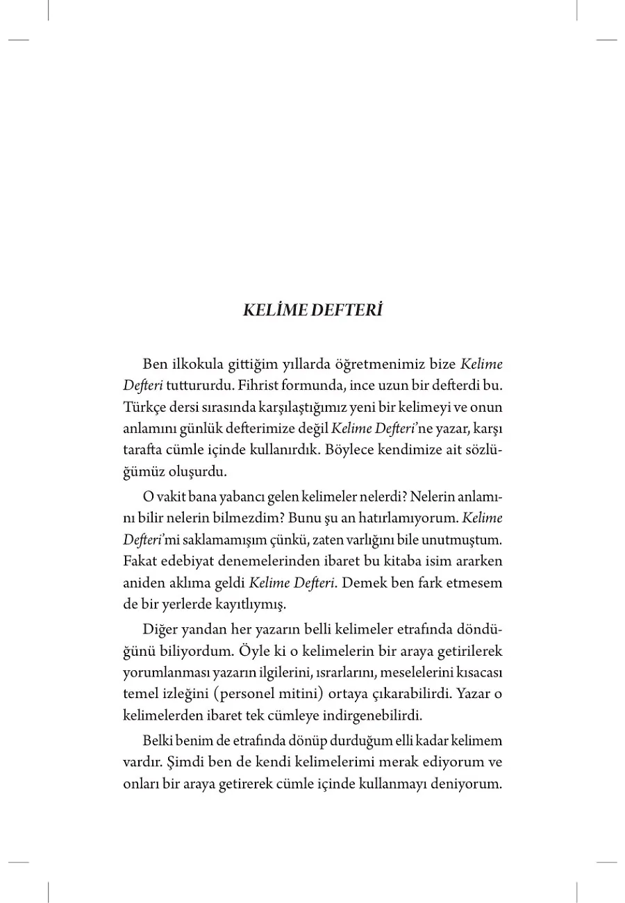 Kelime Defteri – Sayfa 5