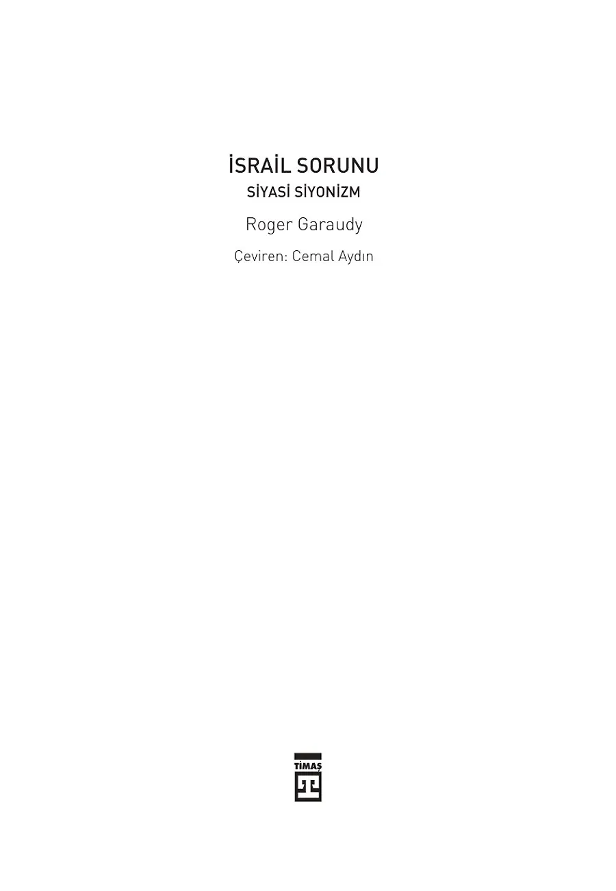 İsrail Sorunu – Sayfa 1