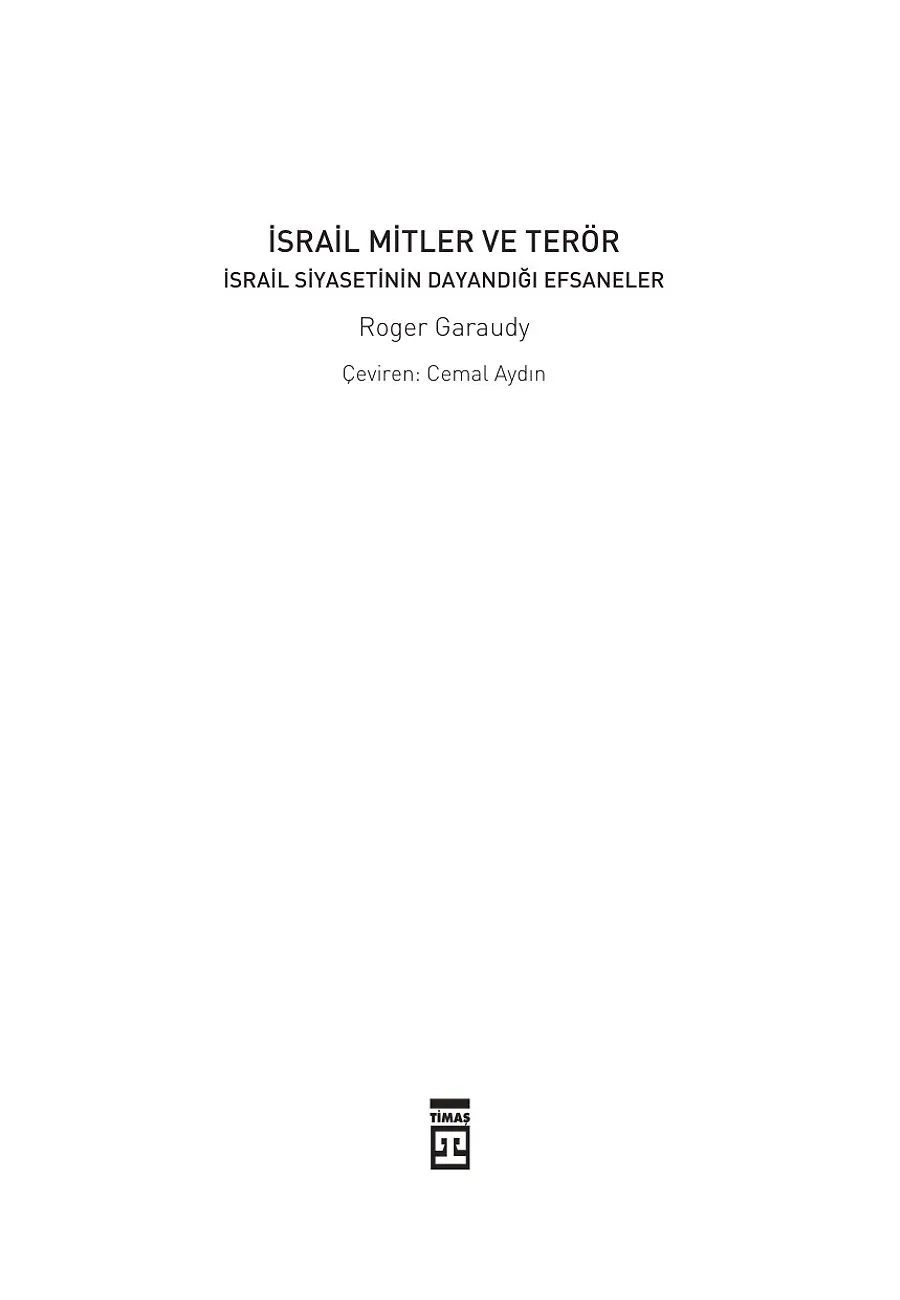 İsrail Mitler Ve Terör – Sayfa 1