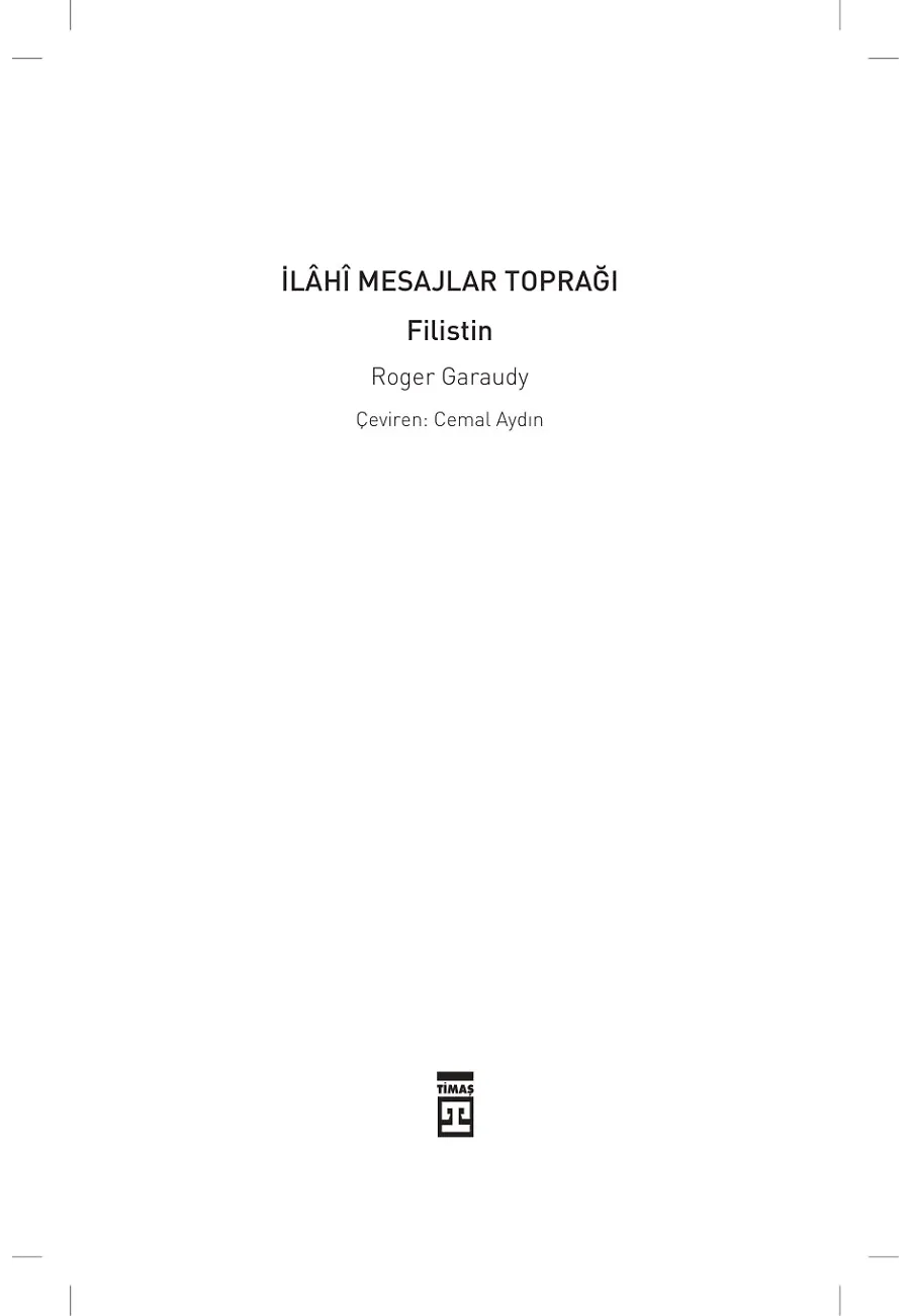 İlahi Mesajlar Toprağı Filistin – Sayfa 1