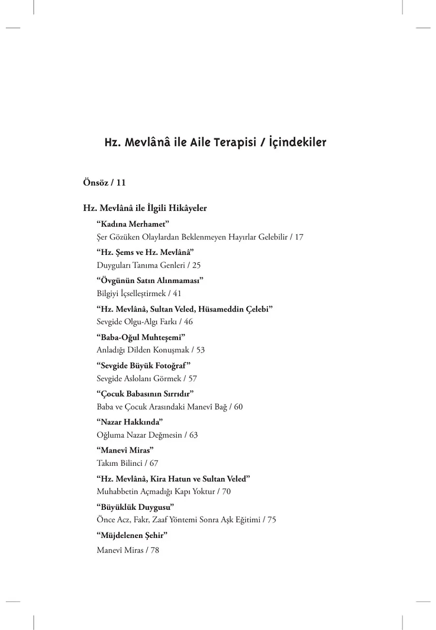 Hz. Mevlana İle Aile Terapisi – Sayfa 1