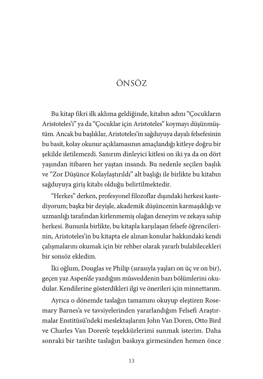 Herkes İçin Aristoteles – Sayfa 1