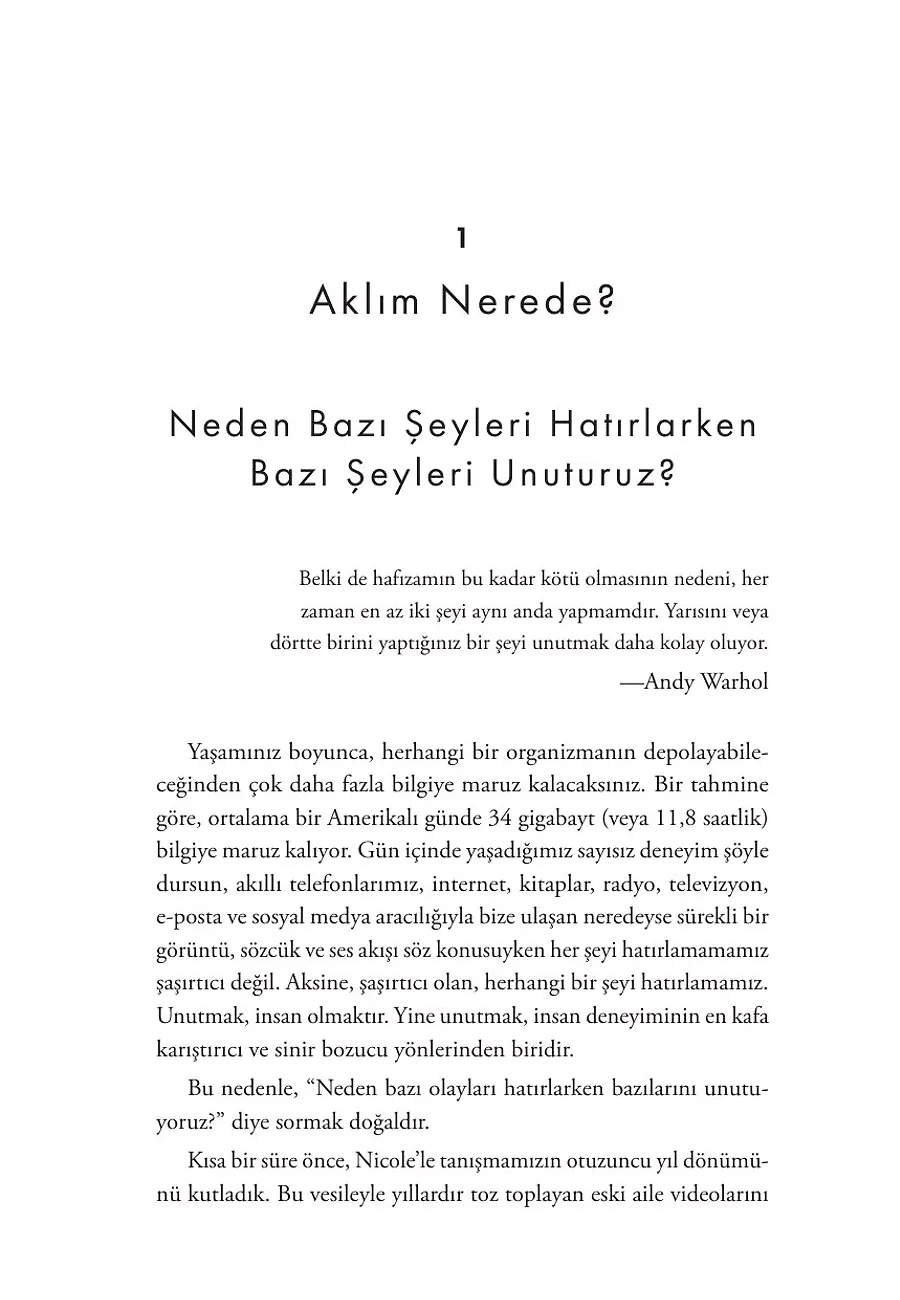 Hatırlamanın Bilimi Ve Unutmanın Gerekliliği – Sayfa 1