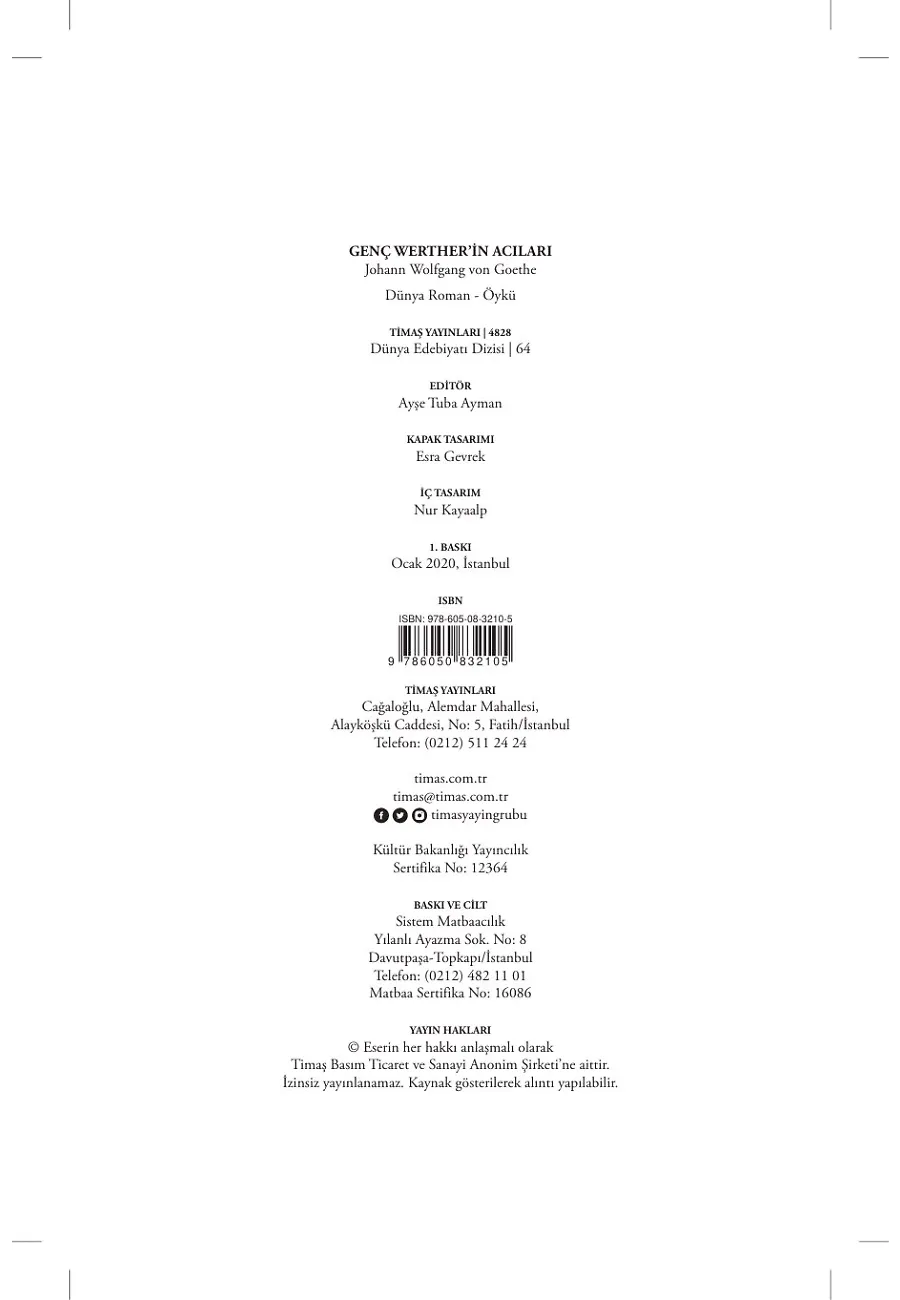 Genç Werther'in Acıları – Sayfa 1