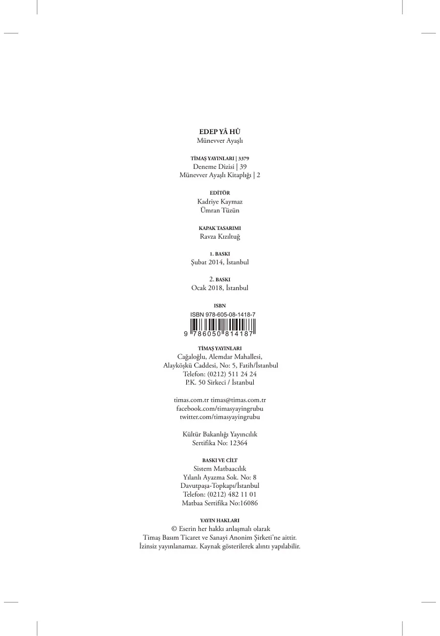Edep Ya Hû – Sayfa 1
