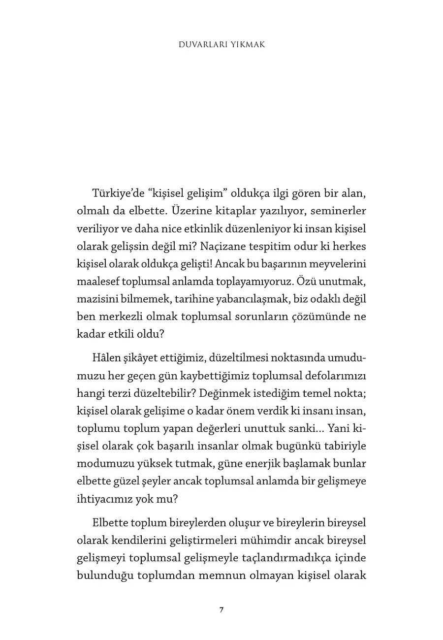 Duvarları Yıkmak – Sayfa 1