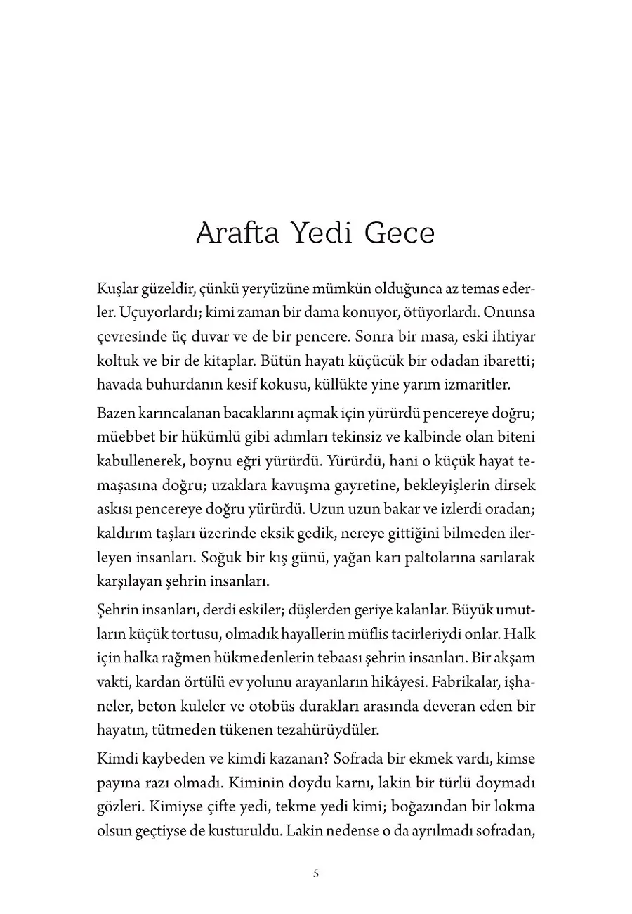Arafta Yedi Gece – Sayfa 1