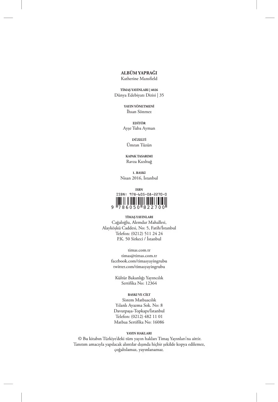 Albüm Yaprağı – Sayfa 1