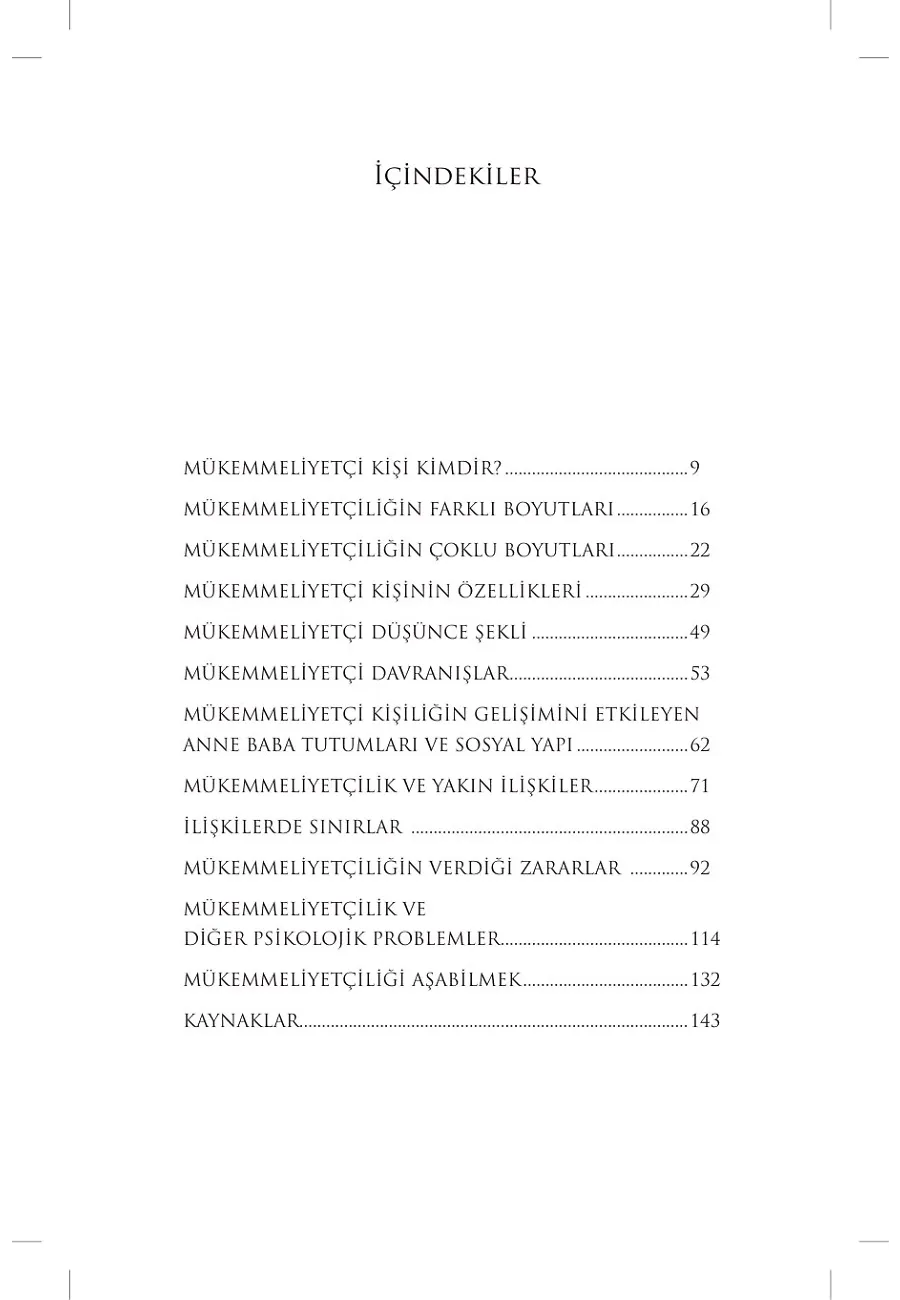 Mükemmeliyetçi Kişilik – Sayfa 1