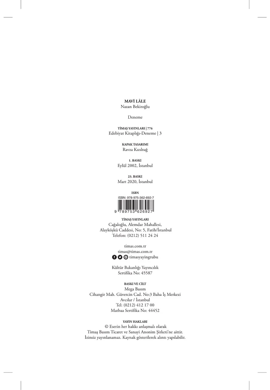 Mavi Lale – Sayfa 1
