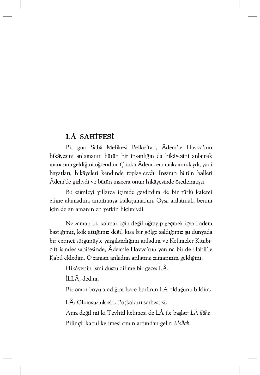 La Sonsuzluk Hecesi – Sayfa 1