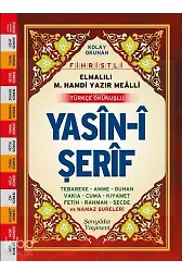 Yasin-İ Şerif (Fihristli, Mealli Ve Türkçe Okunuşlu, Orta Boy, Şamua)