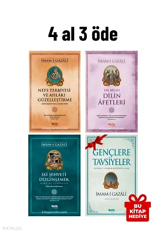 Nefs Terbiyesi - Dil Belası Dilin Afetleri - İki Şehveti Dizginlemek - Gençlere Tavsiyeler (Hediye)