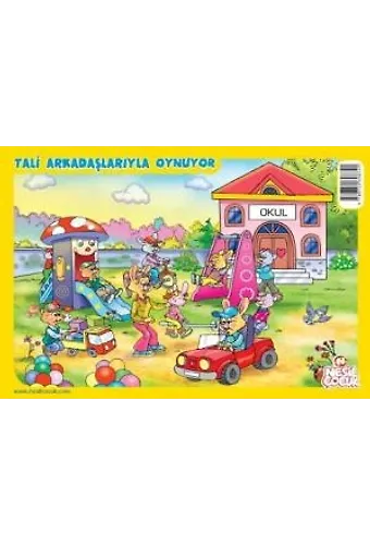 Tali Arkadaşlarıyla Oynuyor (Yapboz)