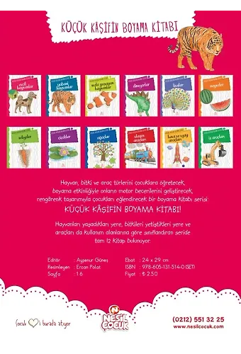 Küçük Kâşifin Boyama Kitabı (12 Kitap)