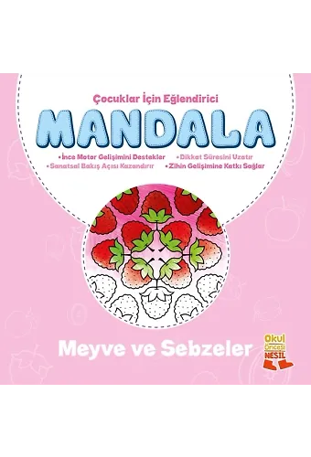 Meyve Ve Sebzeler - Çocuklar İçin Eğlendirici Mandala
