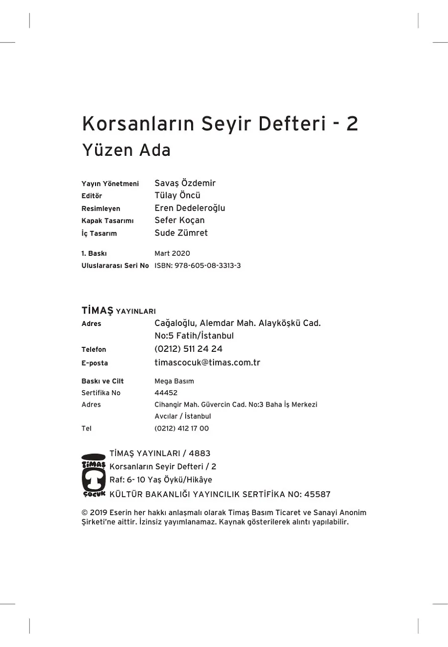 Yüzen Ada - Korsanların Seyir Defteri – Sayfa 1