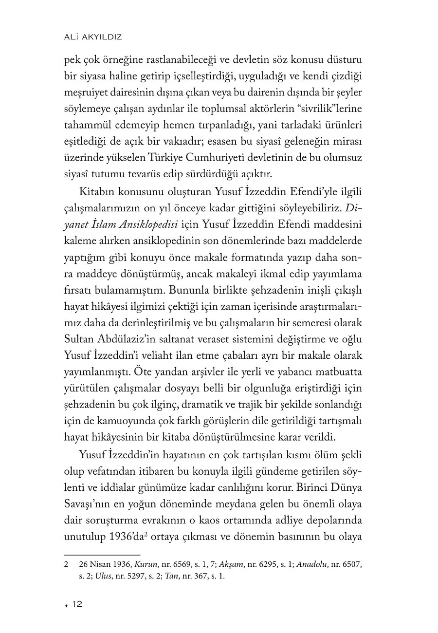 Yusuf İzzeddin – Sayfa 1