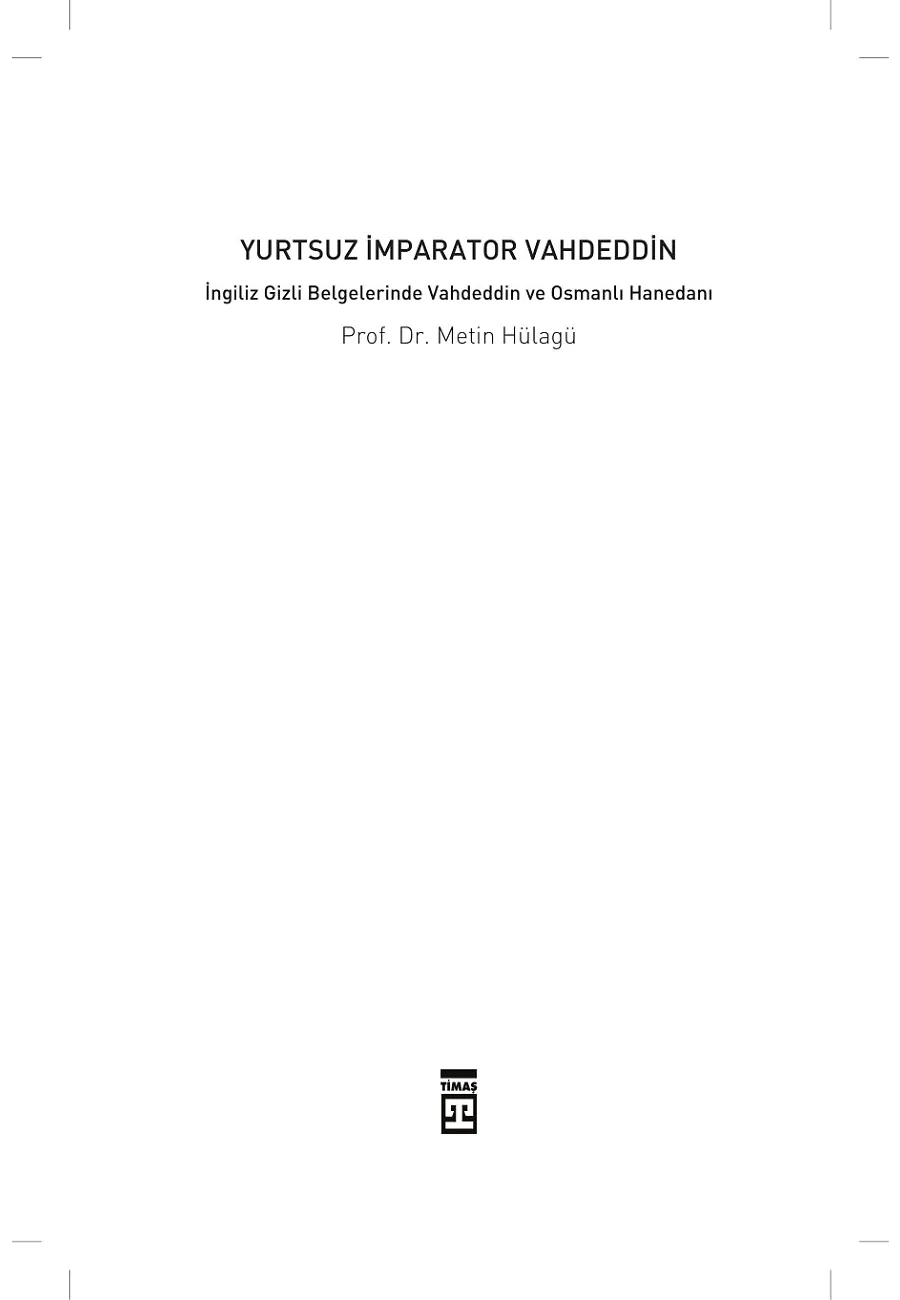 Yurtsuz İmparator Vahdeddin – Sayfa 1