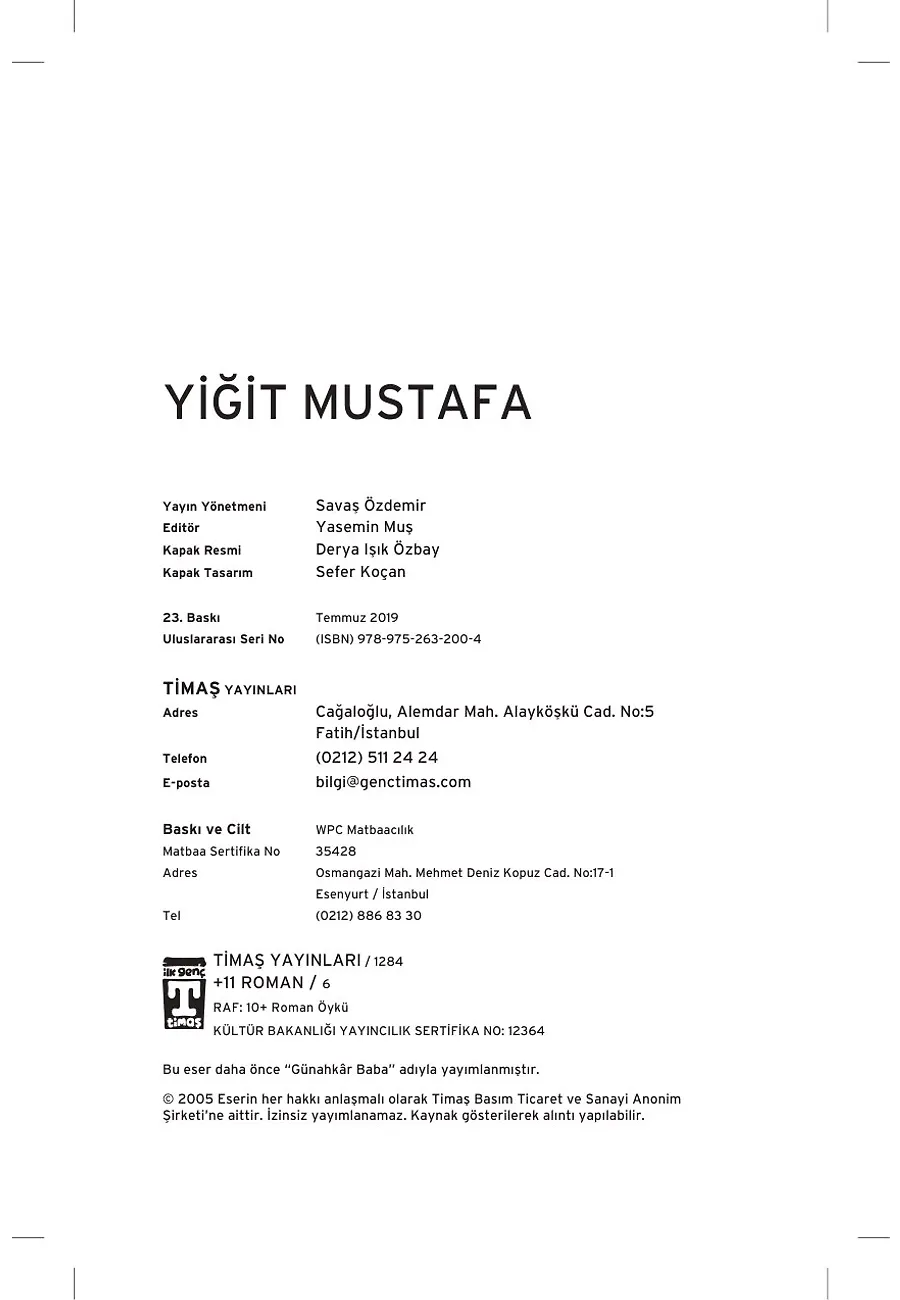 Yiğit Mustafa – Sayfa 1