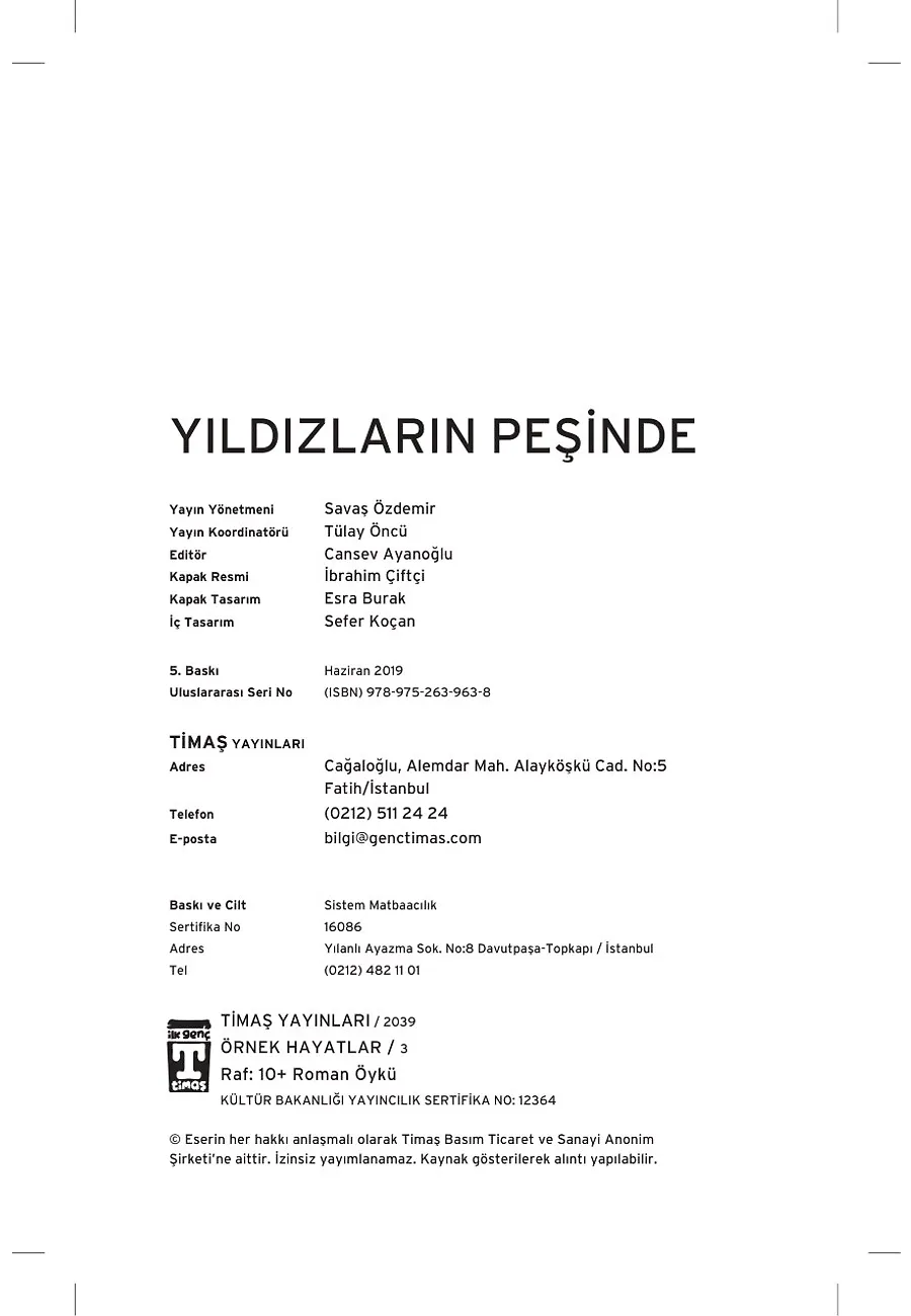 Yıldızların Peşinde Astronomlar - Örnek Hayatlar – Sayfa 1