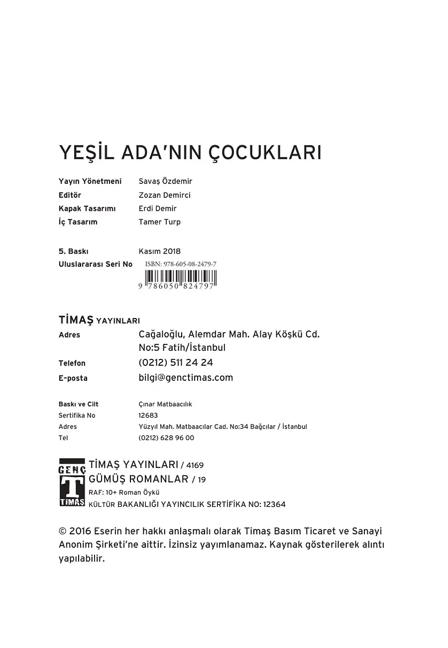 Yeşil Ada'nın Çocukları – Sayfa 1