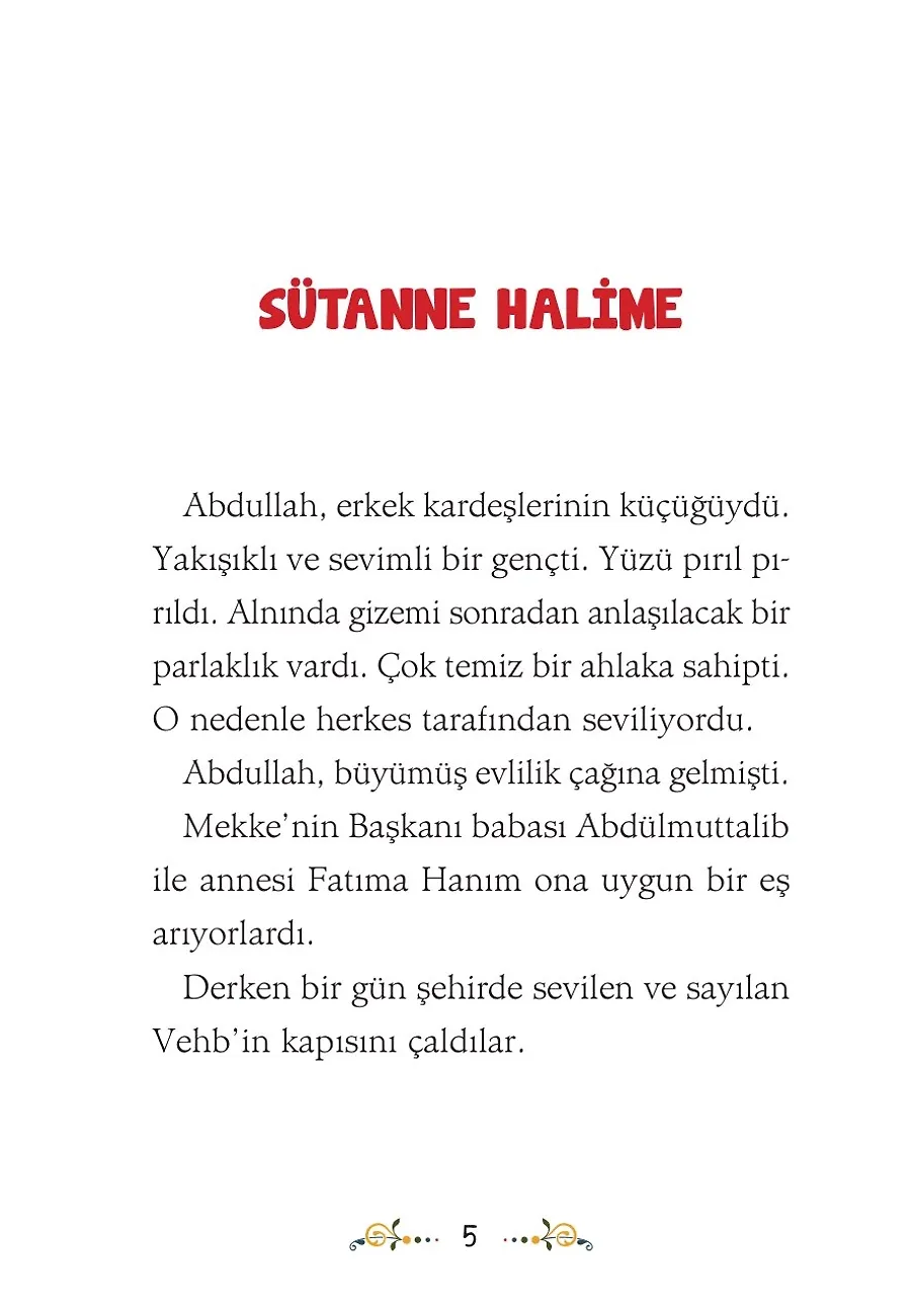Yeni Bir Başlangıç - Peygamberimiz Sütannenin Yanında - Peygamberimizin Hayatı – Sayfa 1