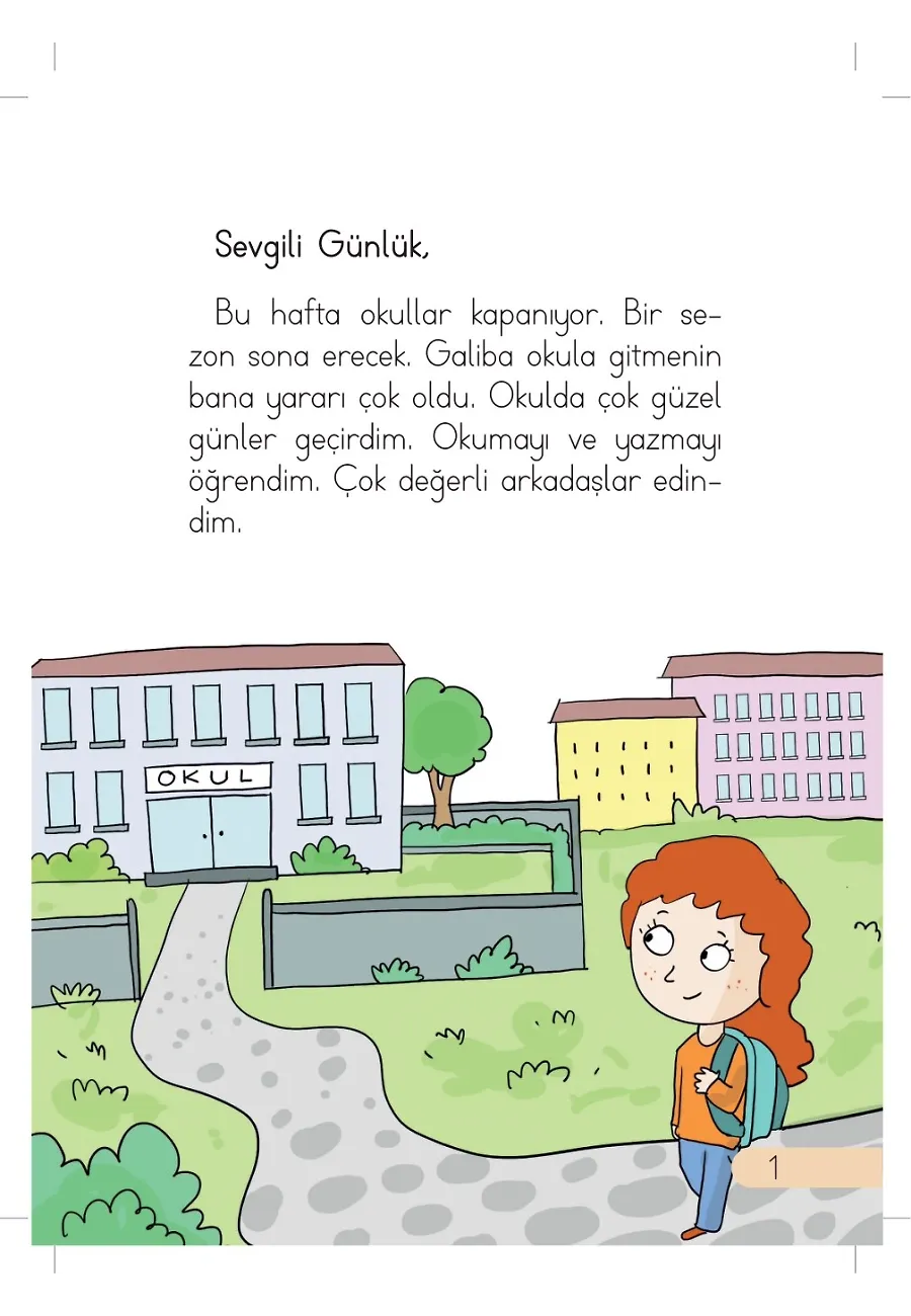 Yaşasın! Yaz Tatili - Günlük Güneşlik Hikayeler - 1. Sınıf Hikaye Seti – Sayfa 1