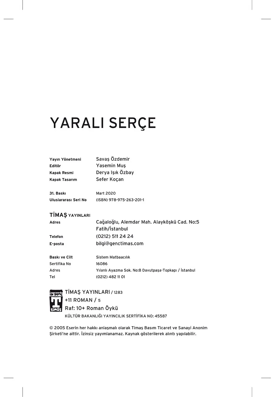 Yaralı Serçe – Sayfa 1