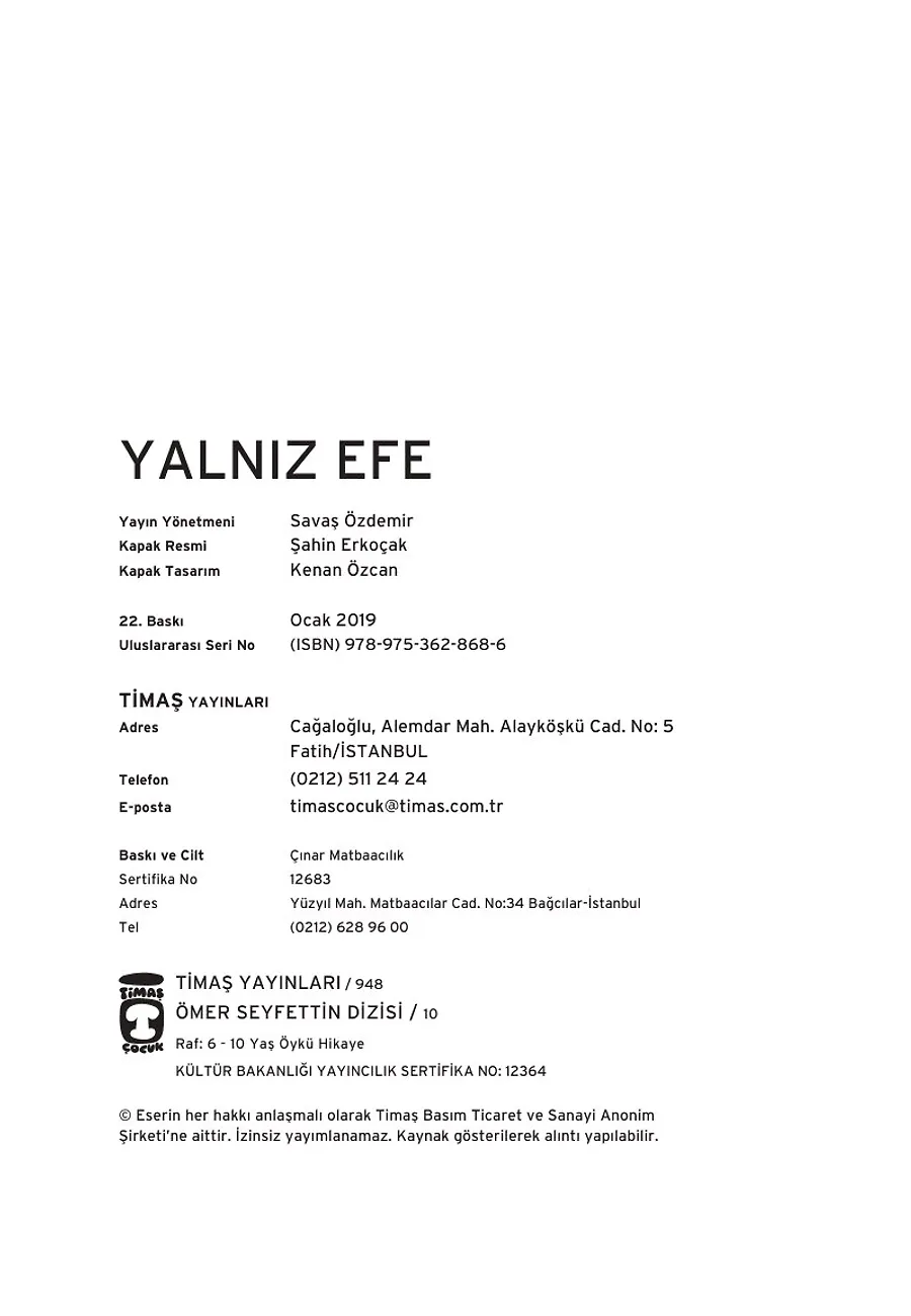 Yalnız Efe - Ömer Seyfettin Dizisi – Sayfa 2