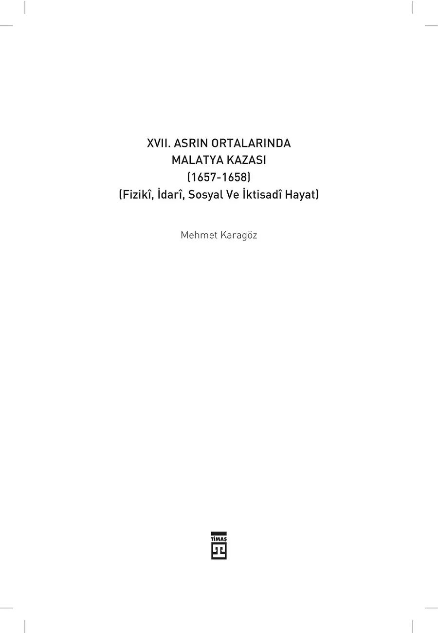 Xvıı. Asrın Ortalarında Malatya Kazası – Sayfa 1