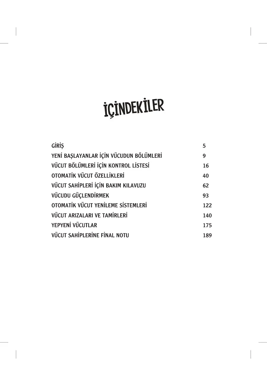 Vücut Sahibinin El Kitabı – Sayfa 1