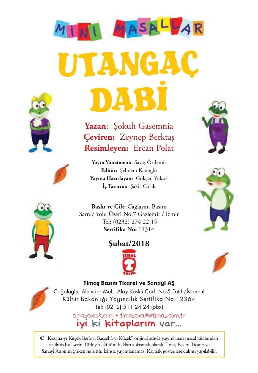 Utangaç Dabi - Mini Masallar 2 (13) – Sayfa 1