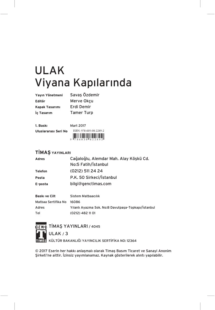 Ulak - Viyana Kapılarında – Sayfa 1