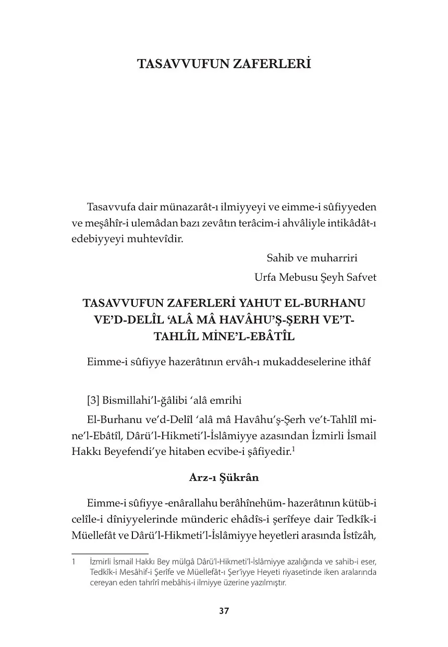 Tasavvufun Zaferleri – Sayfa 1