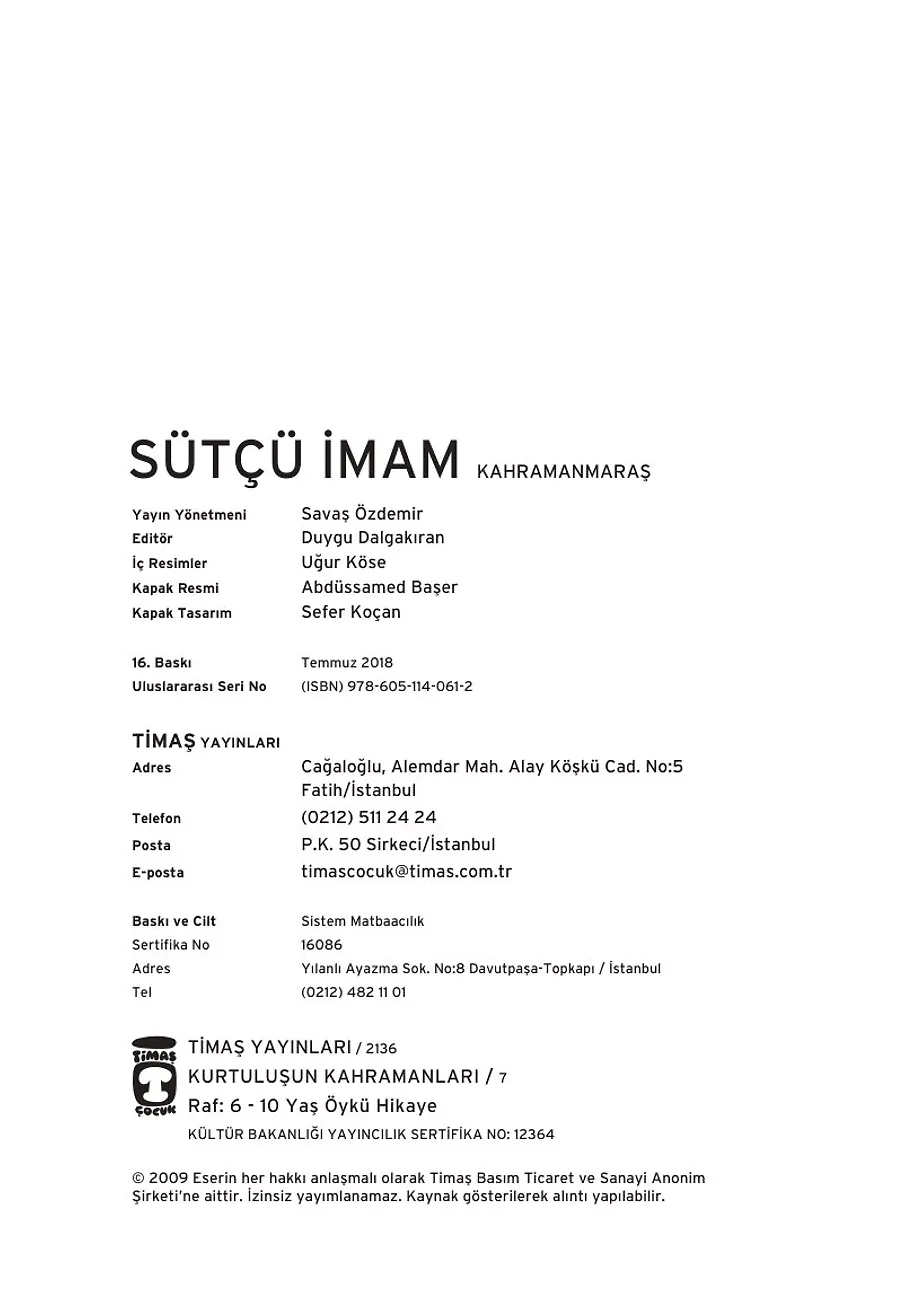 Sütçü İmam - Kurtuluşun Kahramanları 1 (7) – Sayfa 1