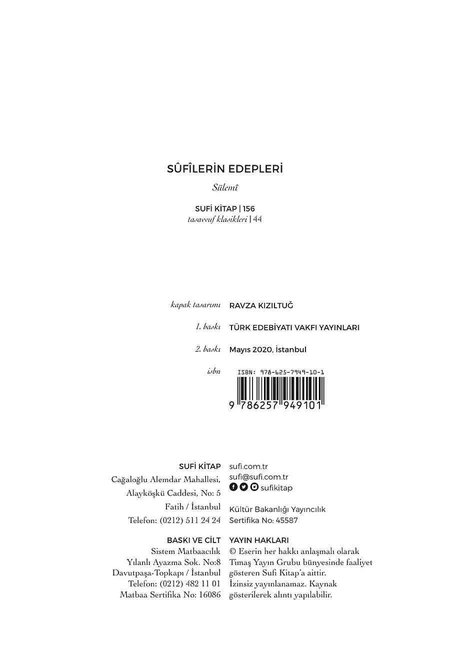 Sufilerin Edepleri – Sayfa 1
