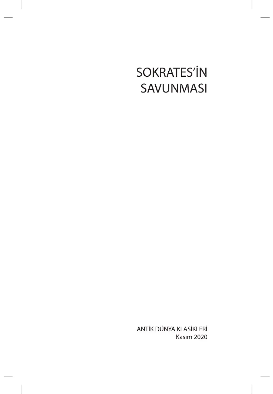 Sokrates’in Savunması – Sayfa 1