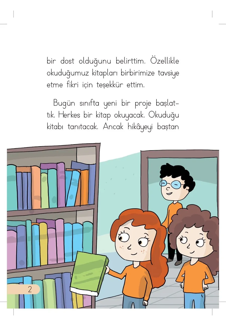 Sınıfımızla Kütüphane Macerası - Günlük Güneşlik Hikayeler - 1. Sınıf Hikaye Seti – Sayfa 2