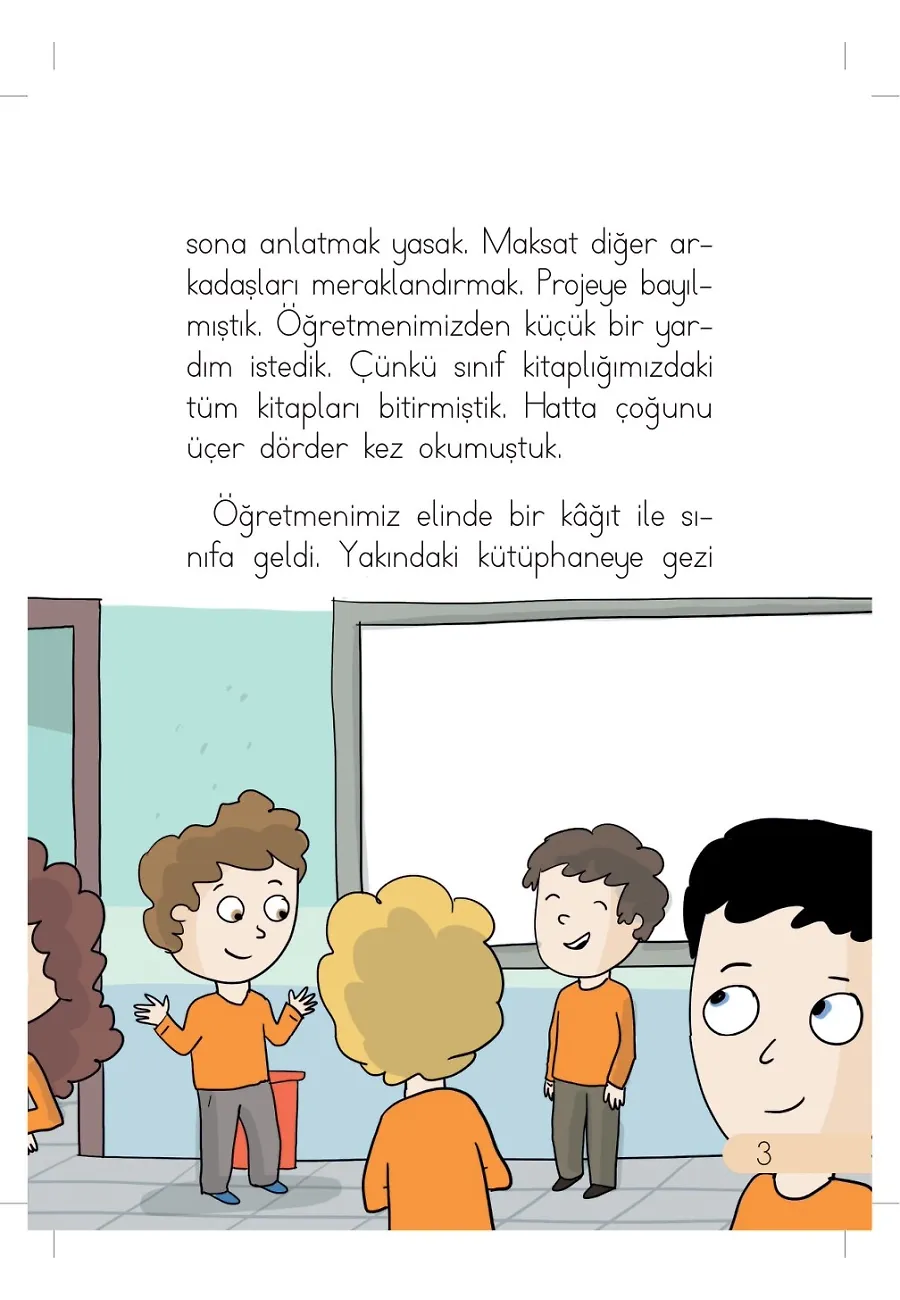Sınıfımızla Kütüphane Macerası - Günlük Güneşlik Hikayeler - 1. Sınıf Hikaye Seti – Sayfa 3