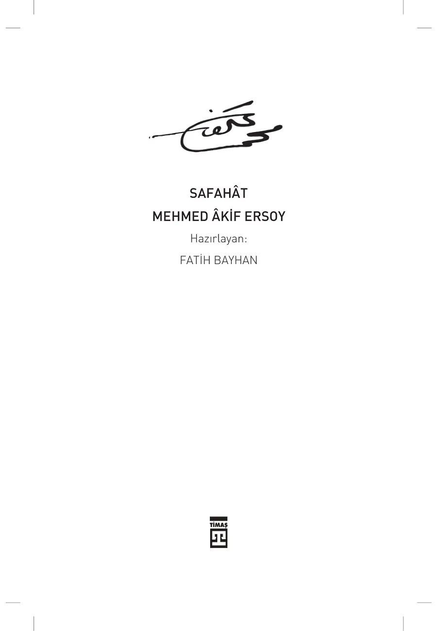 Safahat (Sebilürreşad & Timaş) – Sayfa 1