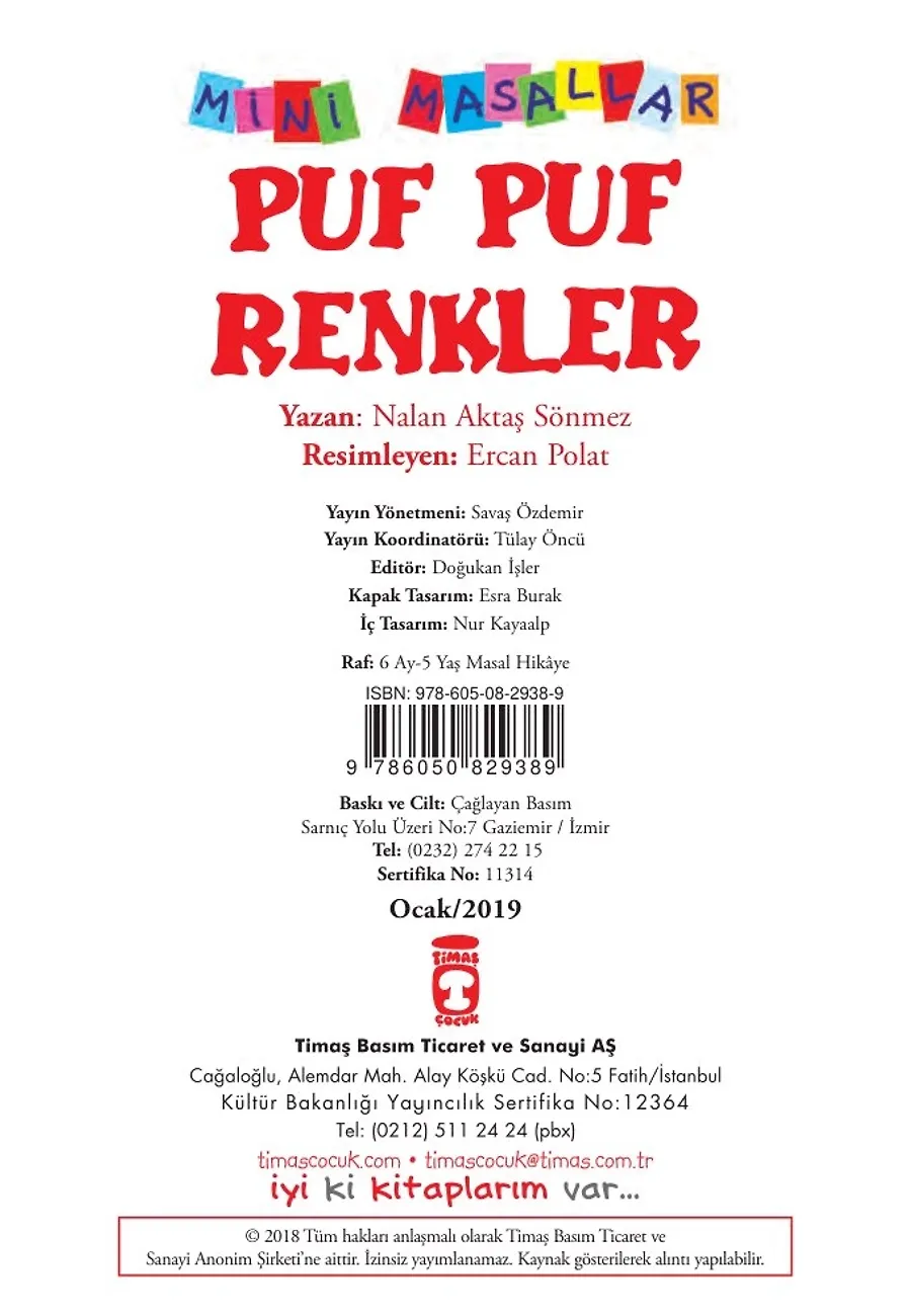 Puf Puf Renkler - Mini Masallar 4 (34) – Sayfa 1