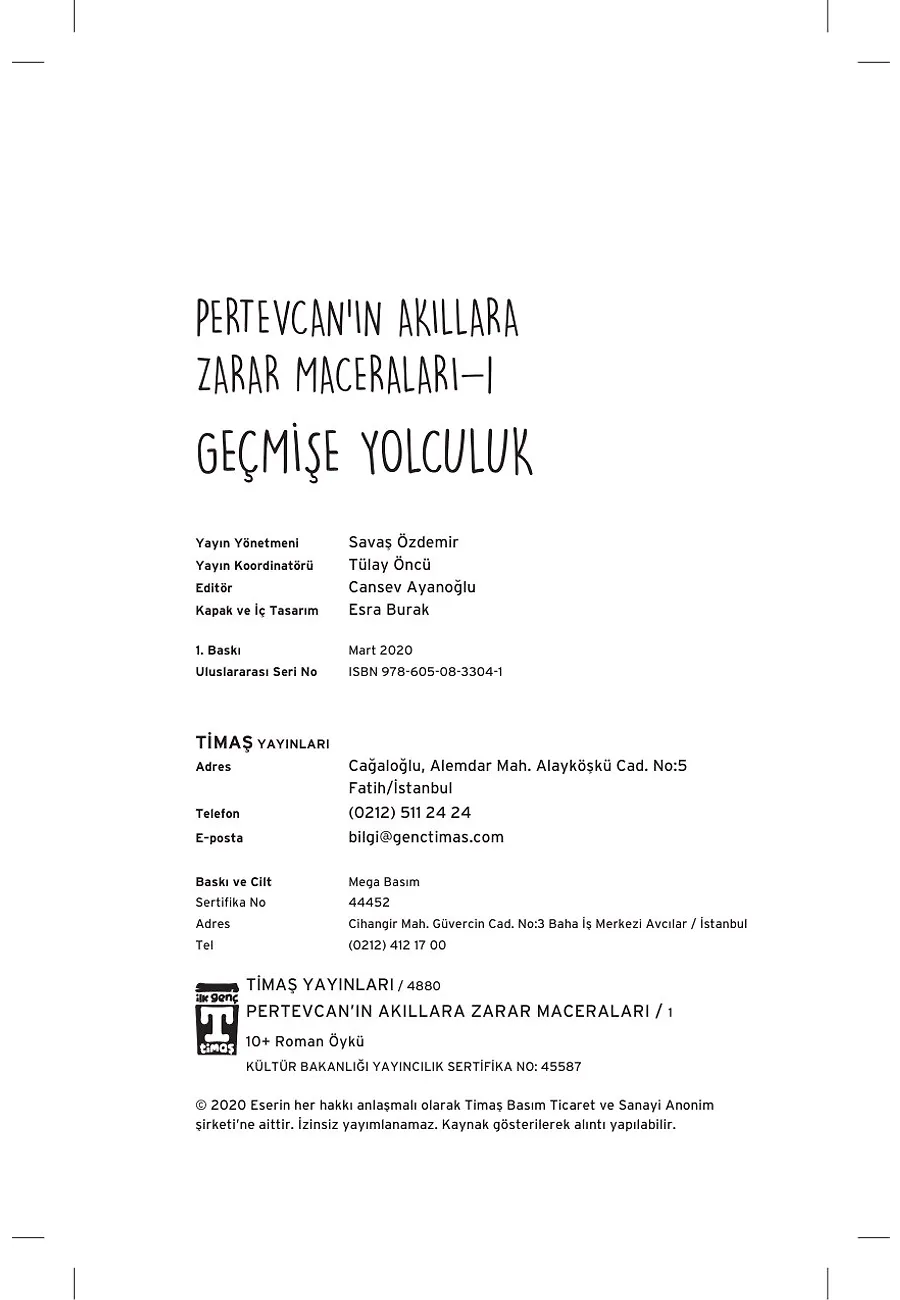 Pertevcan'ın Akıllara Zarar Maceraları - 1 Geçmişe Yolculuk – Sayfa 1