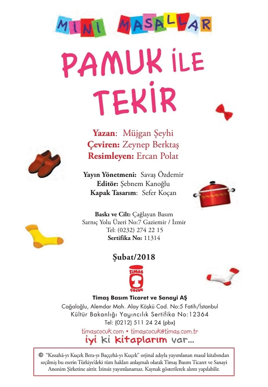 Pamuk İle Tekir - Mini Masallar 1 (6) – Sayfa 1