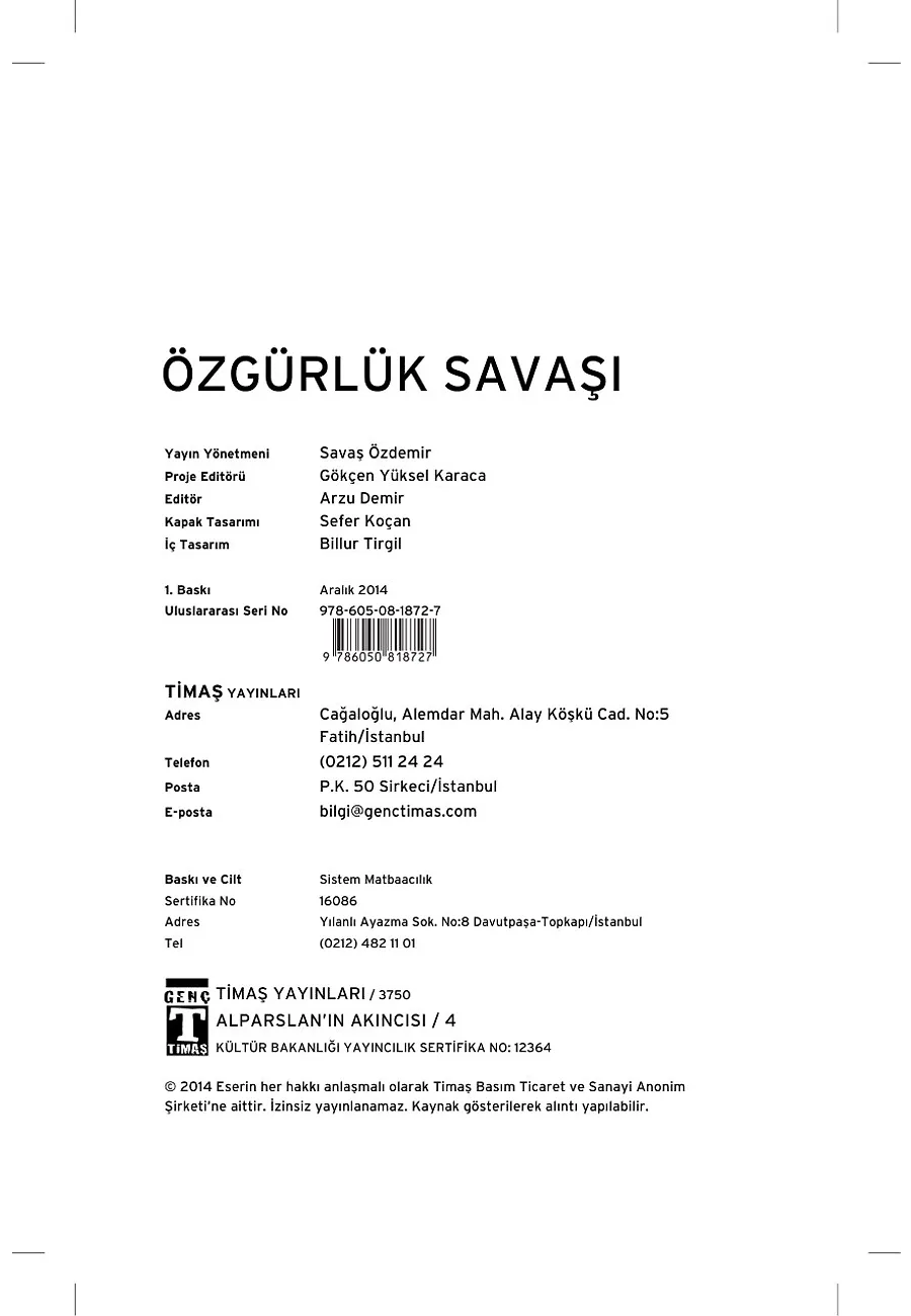 Özgürlük Savaşçısı – Sayfa 1